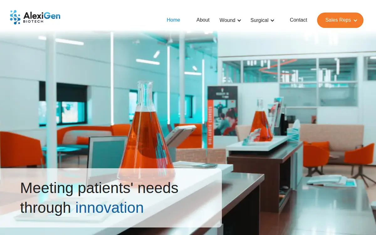 Homepage of Alexigen Biotech, LLC