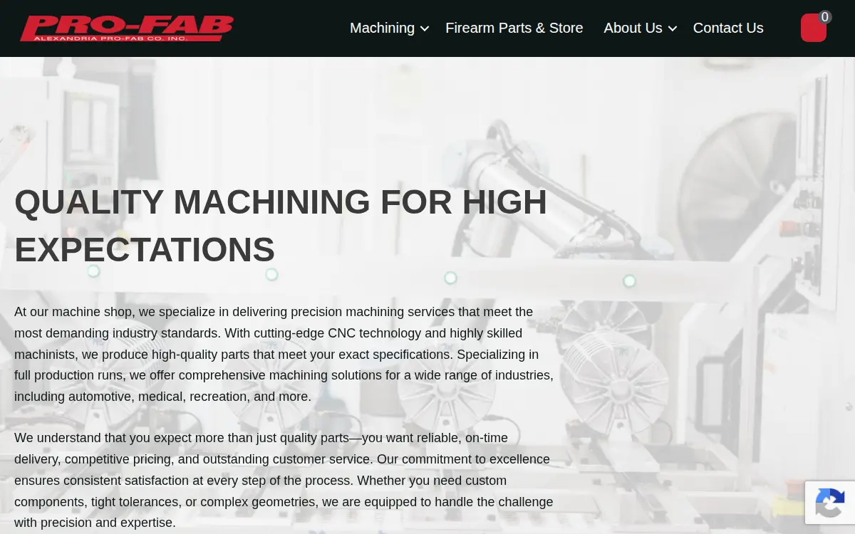 Homepage of Alexandria Pro-fab CO INC