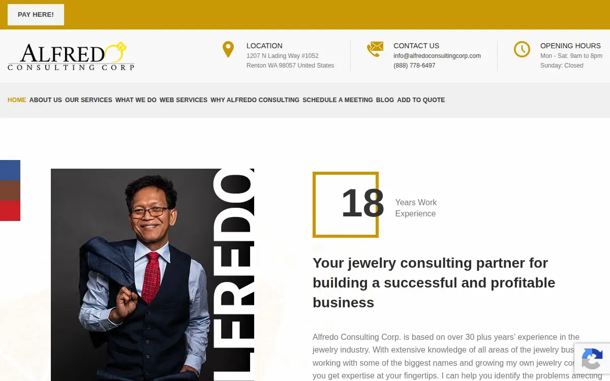 Homepage of Alfredo Consulting CORP