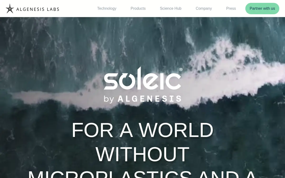 Homepage of Algenesis CORP