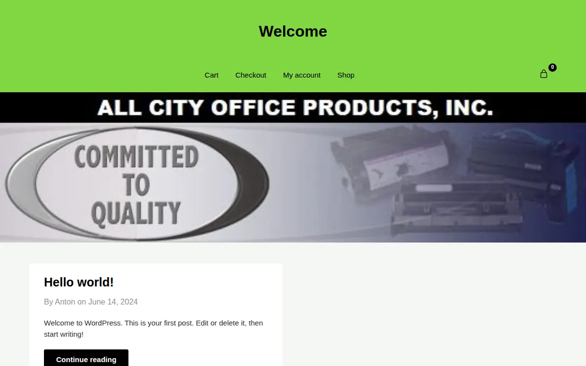 Homepage of All City Office Products INC