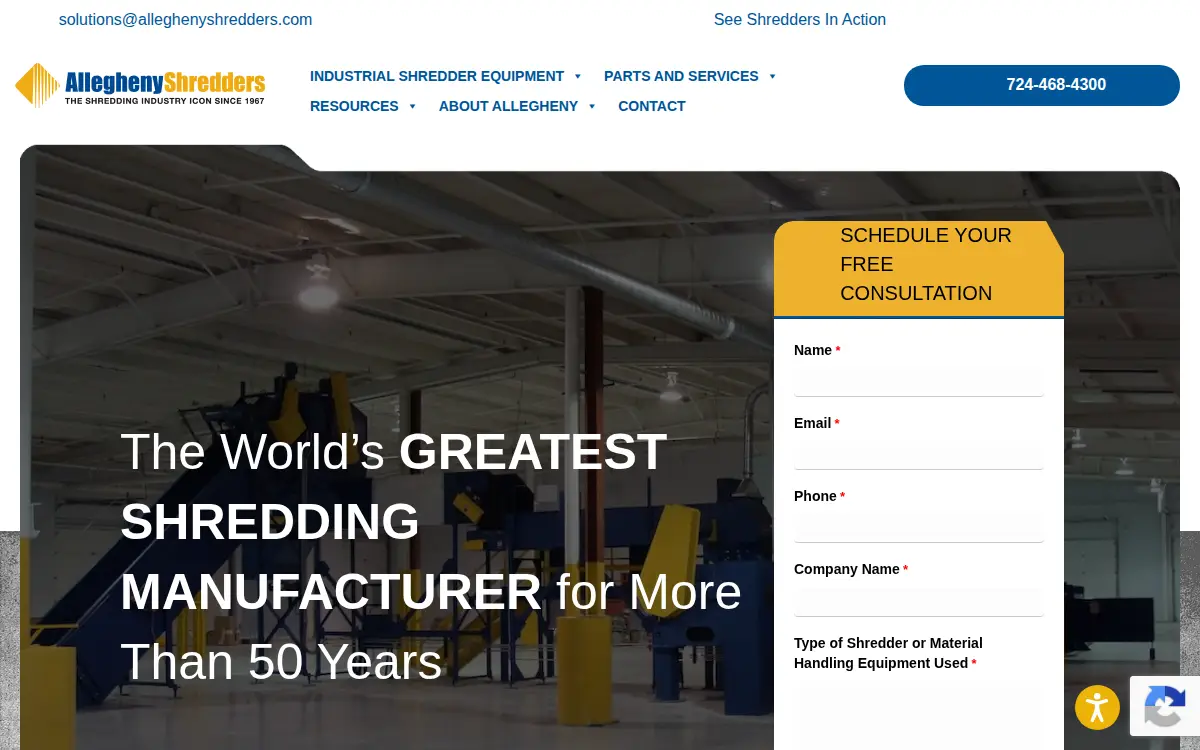 Homepage of Allegheny Paper Shredders Corporation