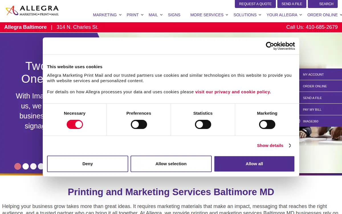 Homepage of One Fifty Seven Prints Corporation