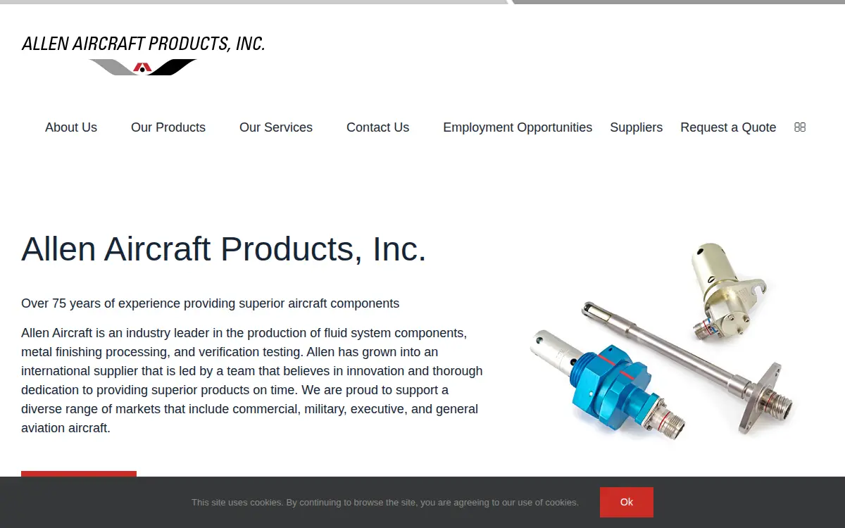 Homepage of Allen Aircraft Products INC