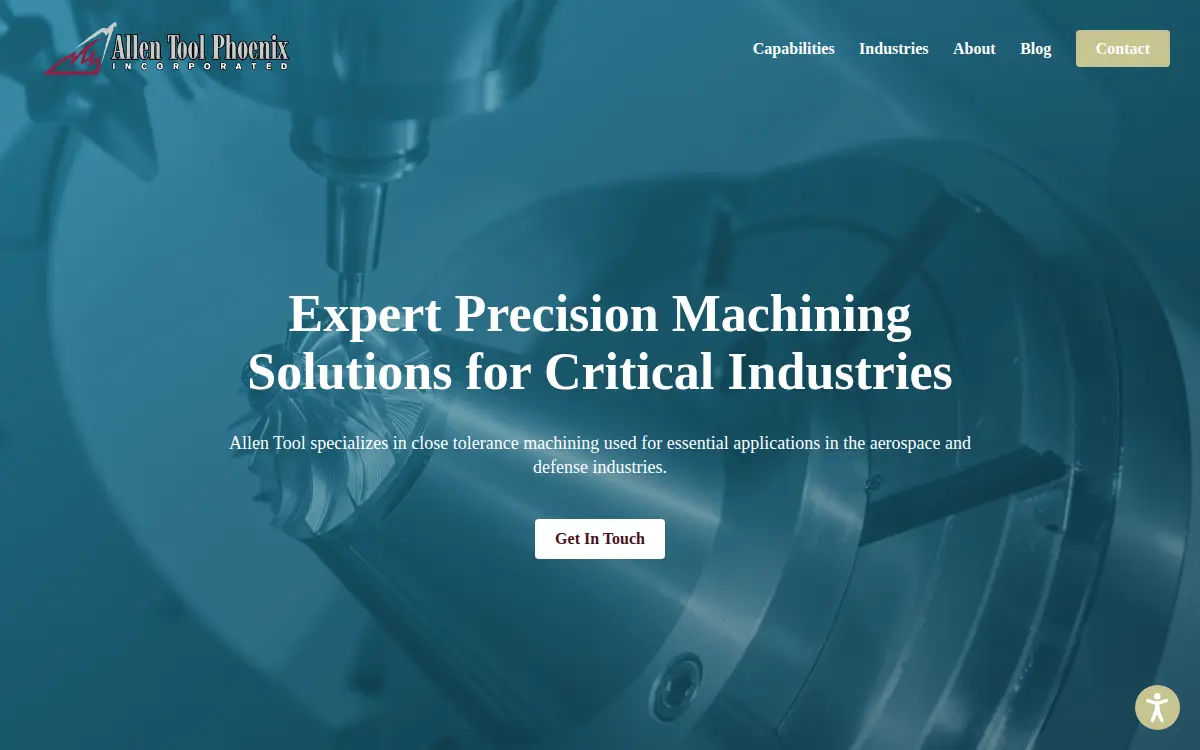 Homepage of Allen Tool Phoenix, INC