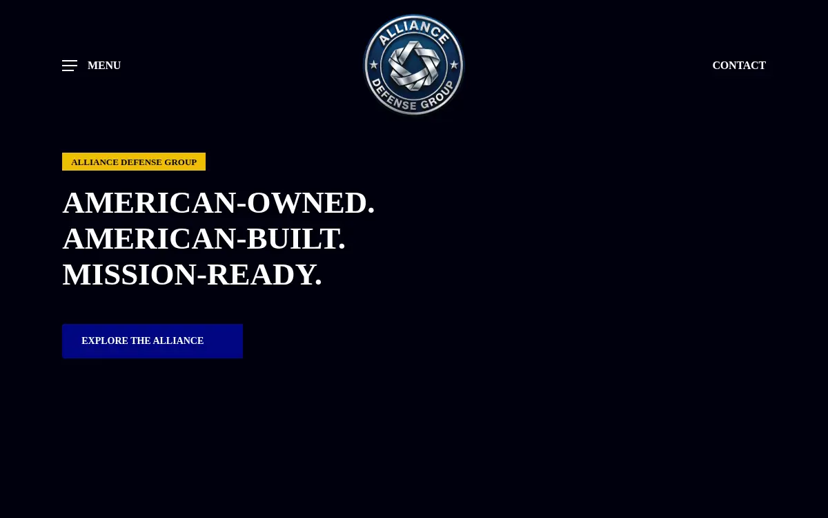 Homepage of Alliance Defense Group LLC