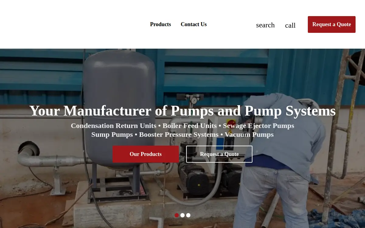 Homepage of Allied Pump CORP