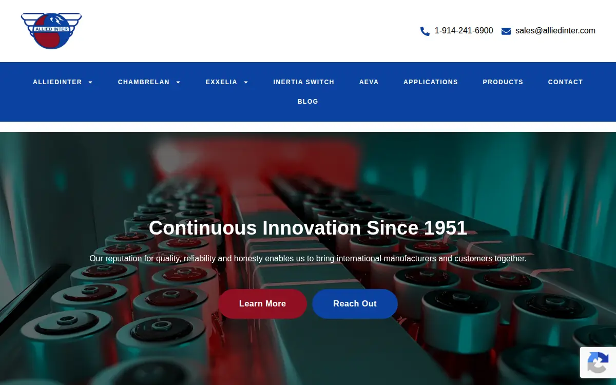 Homepage of Allied International Corporation