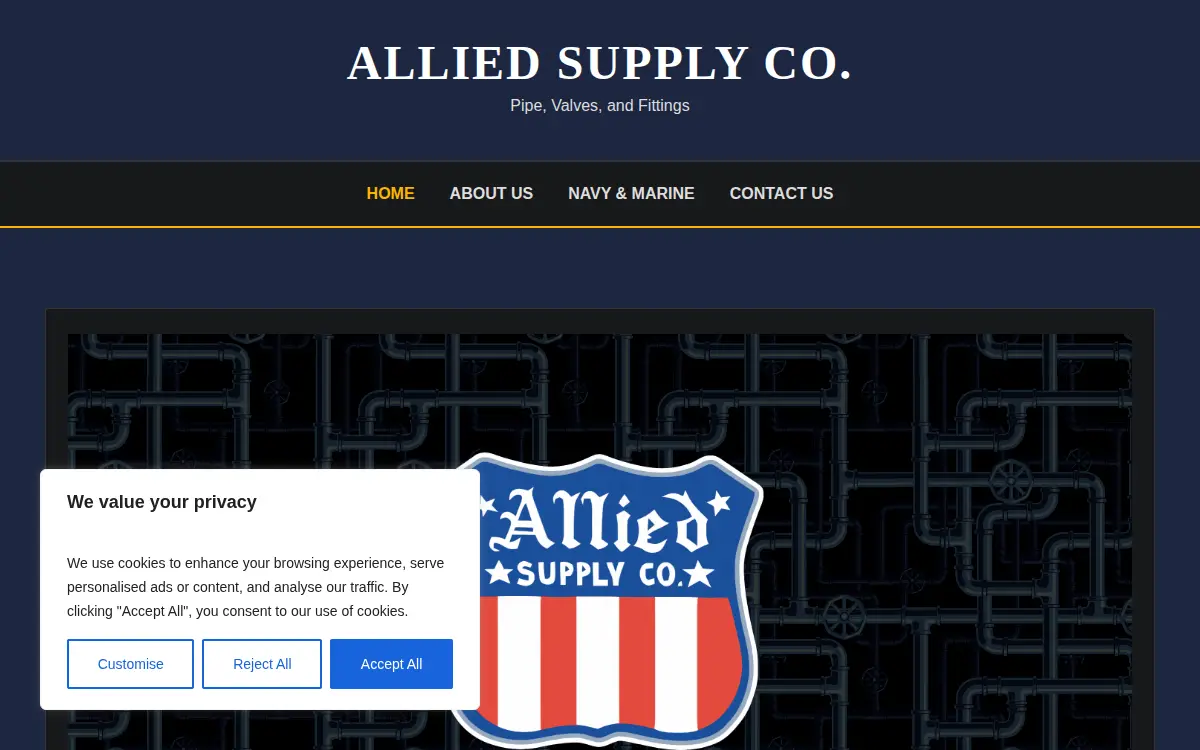 Homepage of Allied Supply CO INC