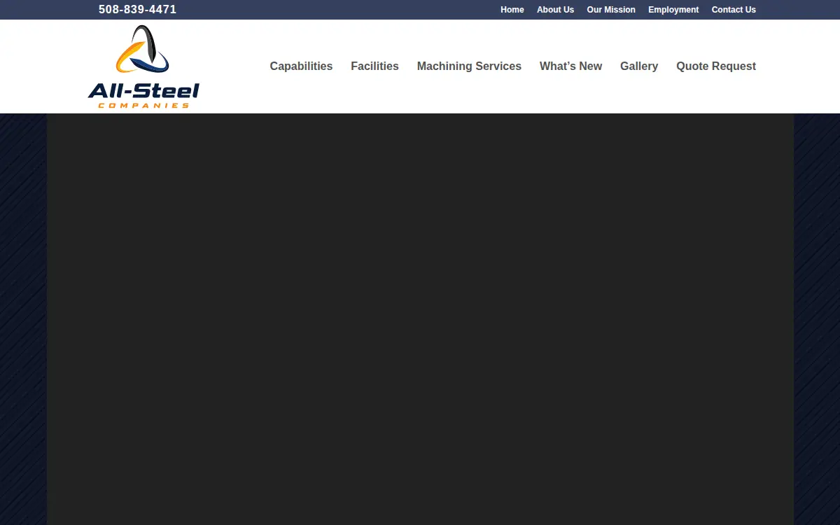 Homepage of All Steel Fabricating, INC.