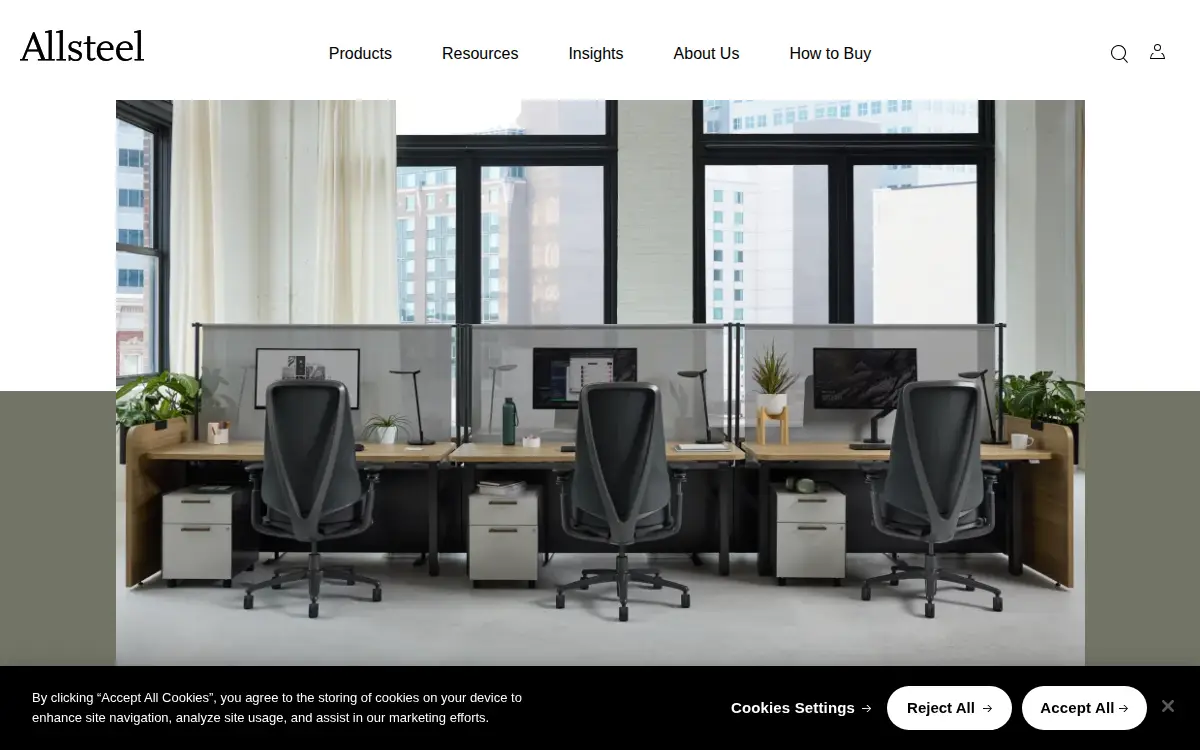 Homepage of Allsteel LLC
