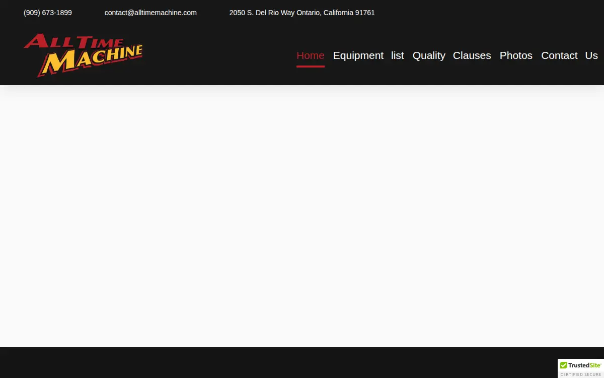 Homepage of All Time Machine INC