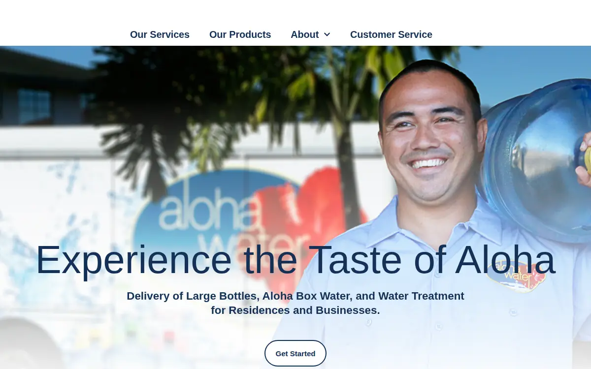 Homepage of Aloha Water Company INC