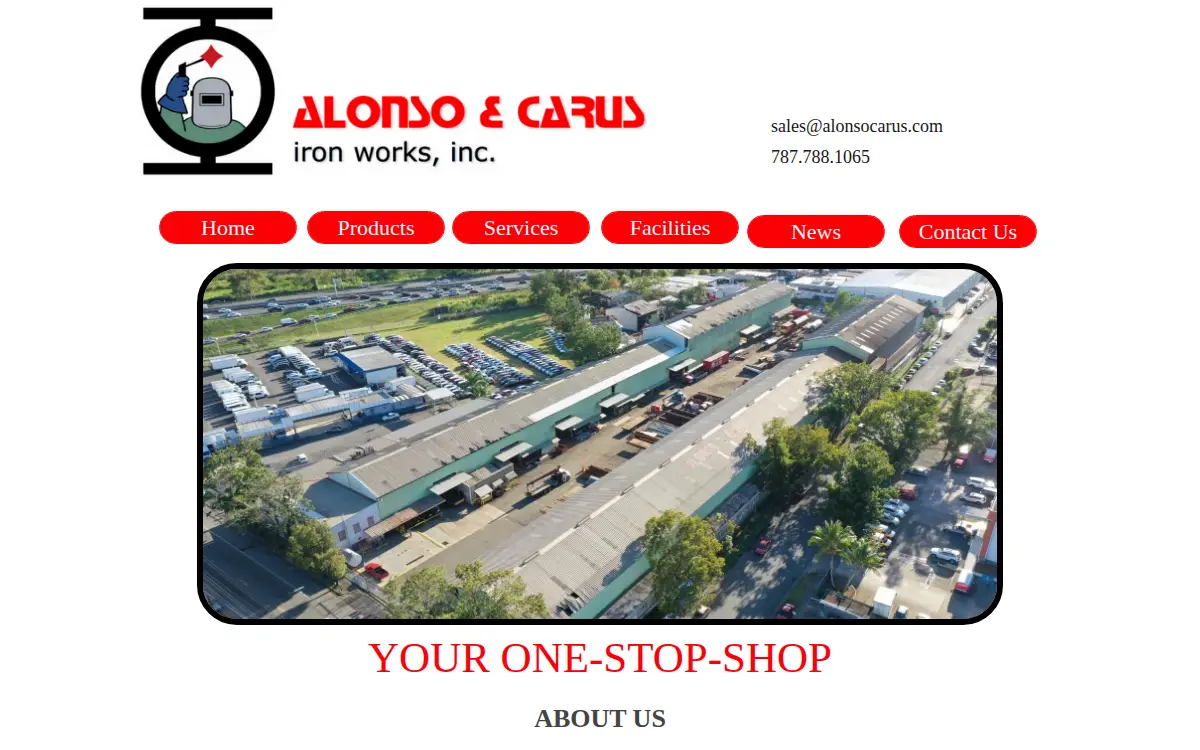 Homepage of Alonso & Carus Iron Works INC