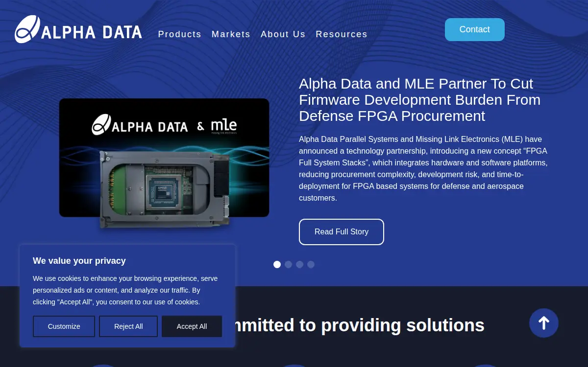 Homepage of Alpha Data INC
