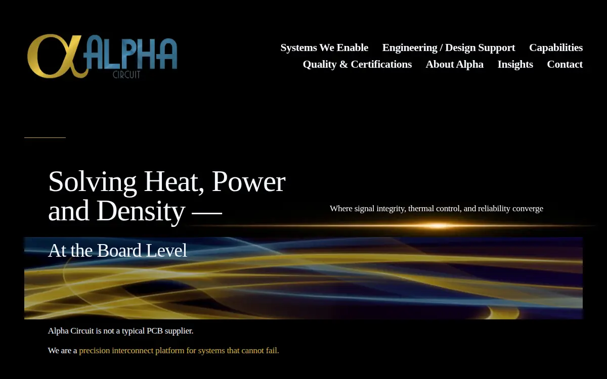 Homepage of Alpha Circuit I LLC