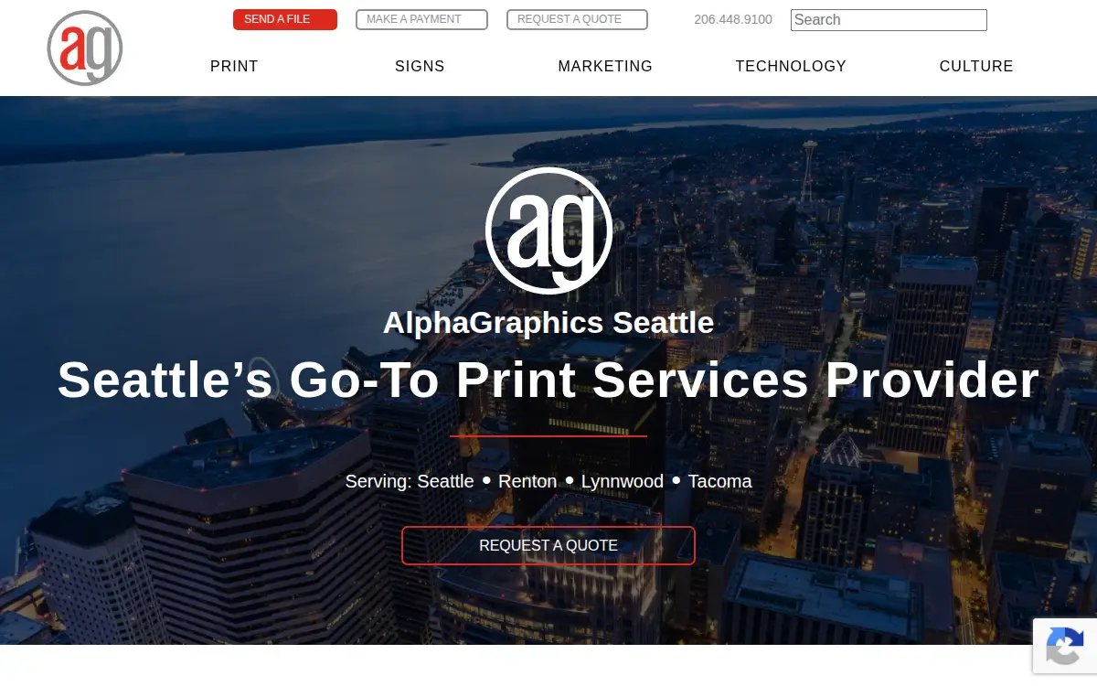 Homepage of Alphaprint, INC
