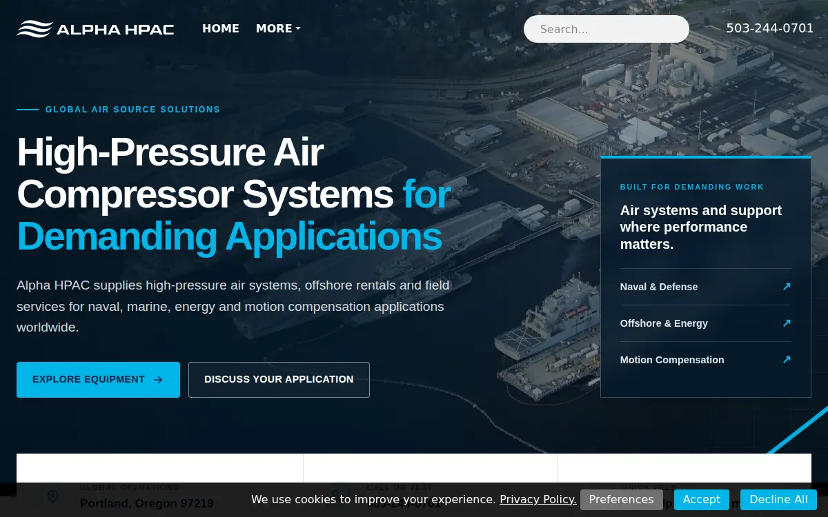 Homepage of Products Corporation of North America