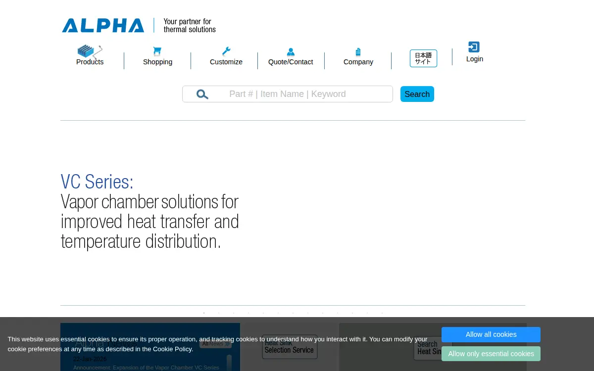 Homepage of Alpha Novatech, INC