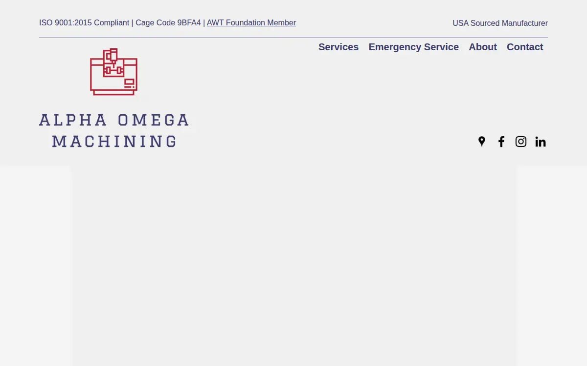 Homepage of Alpha Omega Machining INC
