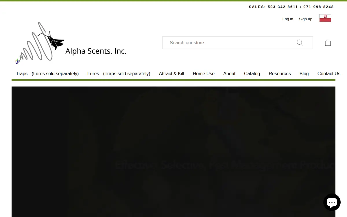 Homepage of Alpha Scents, INC.
