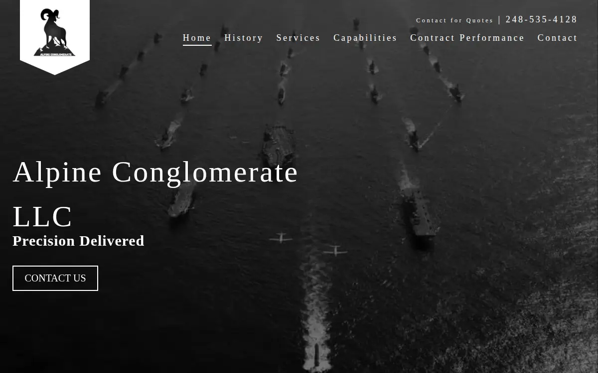 Homepage of Alpine Conglomerate, LLC