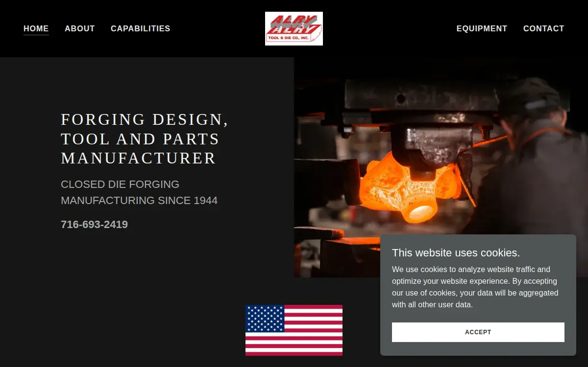 Homepage of Alry Tool and Die Co., INC.