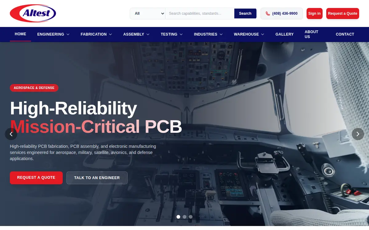 Homepage of Altest Corporation