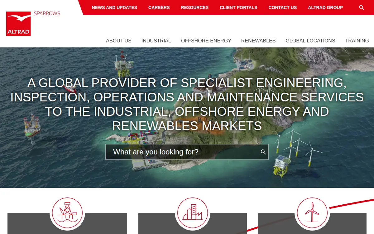 Homepage of Sparrows Offshore LLC
