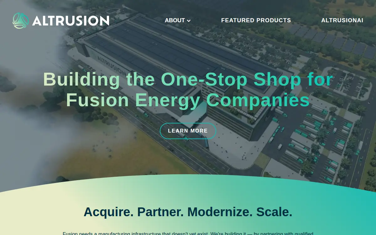 Homepage of Altrusion Precision Products, INC.