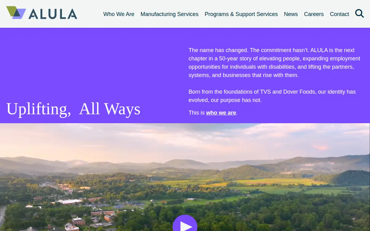 Homepage of Transylvania Vocational Services, INC
