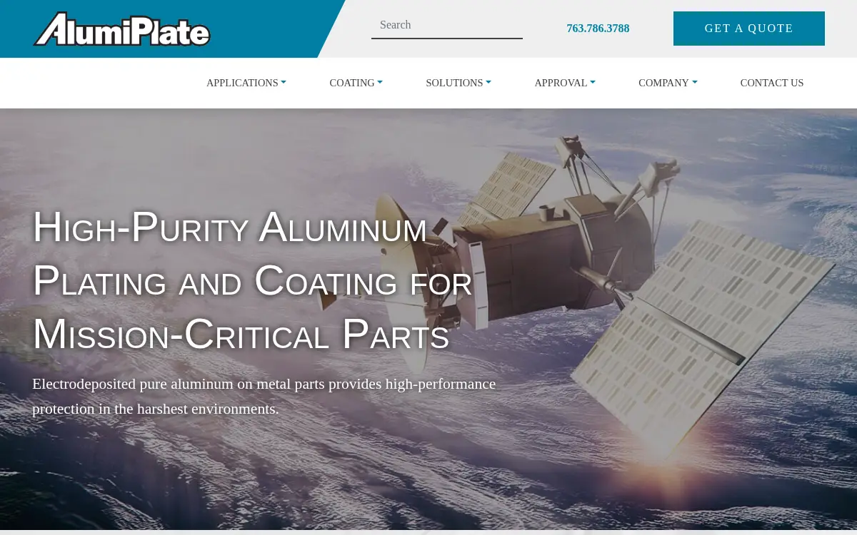 Homepage of Alumiplate, INC.