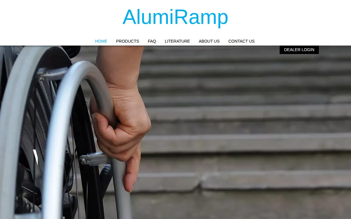 Homepage of Alumiramp LLC