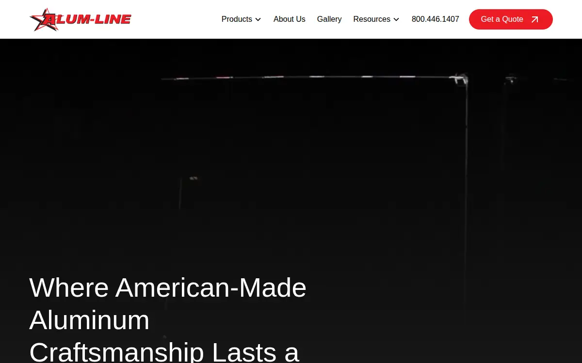 Homepage of Alum-line, INC.