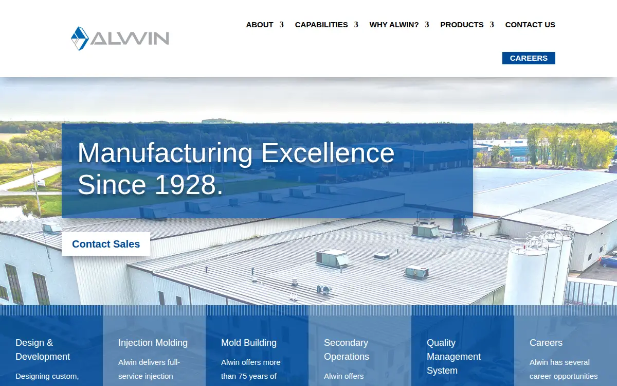 Homepage of Alwin Manufacturing CO INC