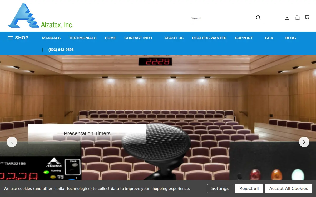 Homepage of Alzatex, INC