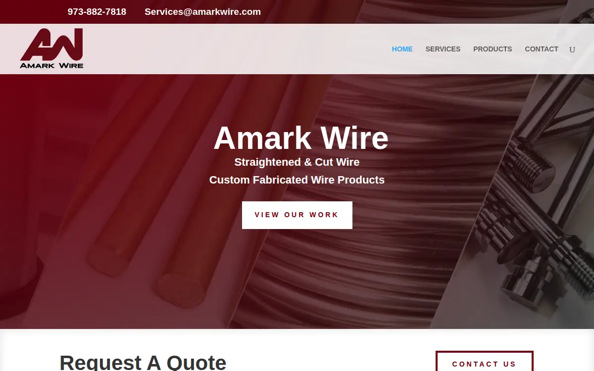 Homepage of Amark Wire LLC