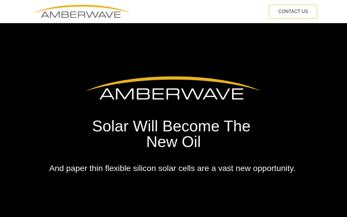 Homepage of Amberwave INC