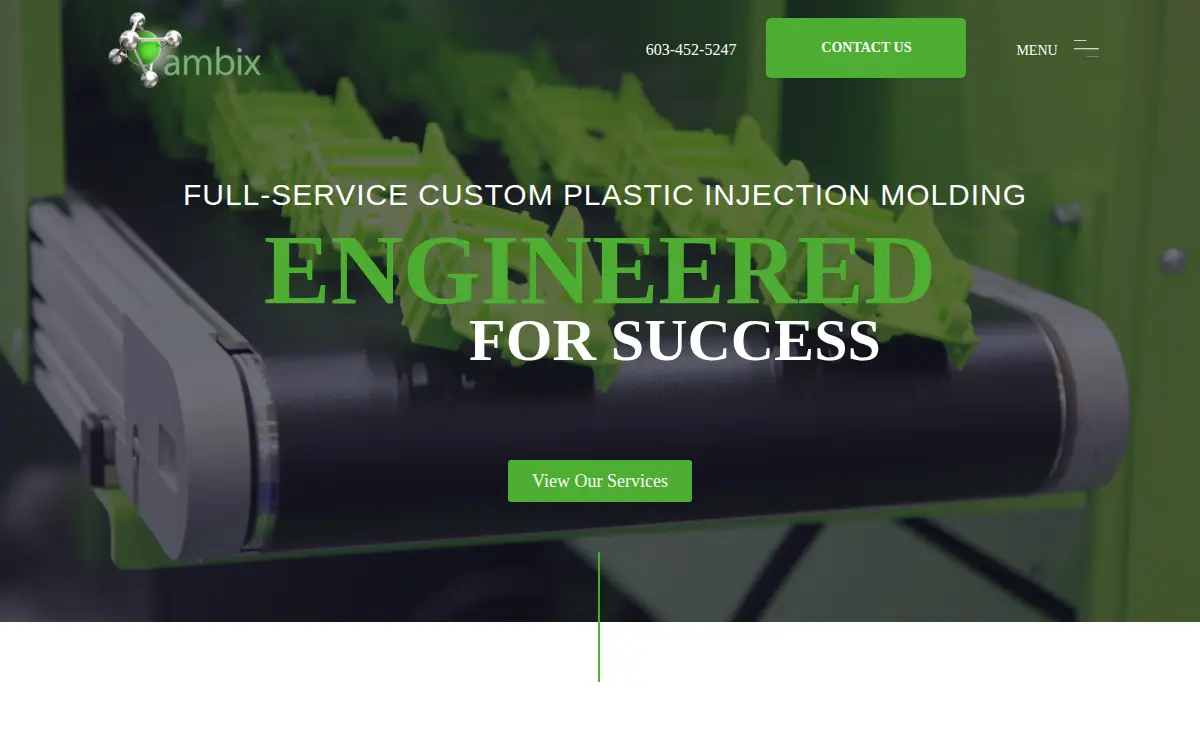 Homepage of Ambix Manufacturing, INC.
