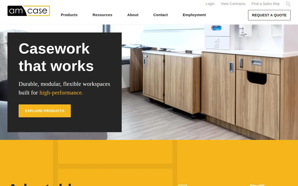 Homepage of Amcase, INC.
