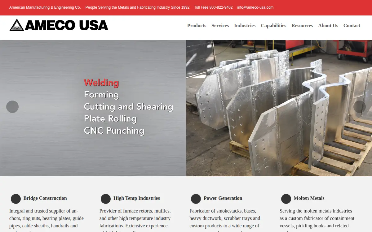 Homepage of American Manufacturing & Engineering CO