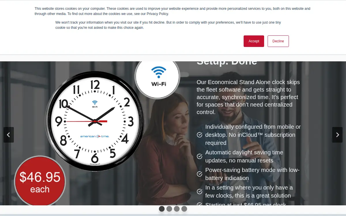 Homepage of American Time & Signal Company