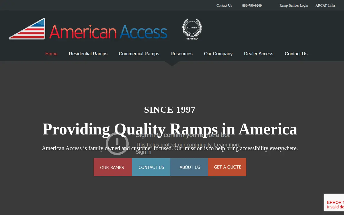 Homepage of American Access, INC.