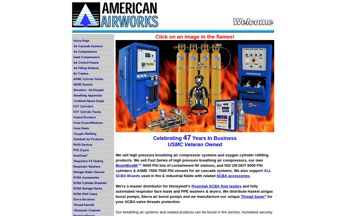 Homepage of American Airworks, INC