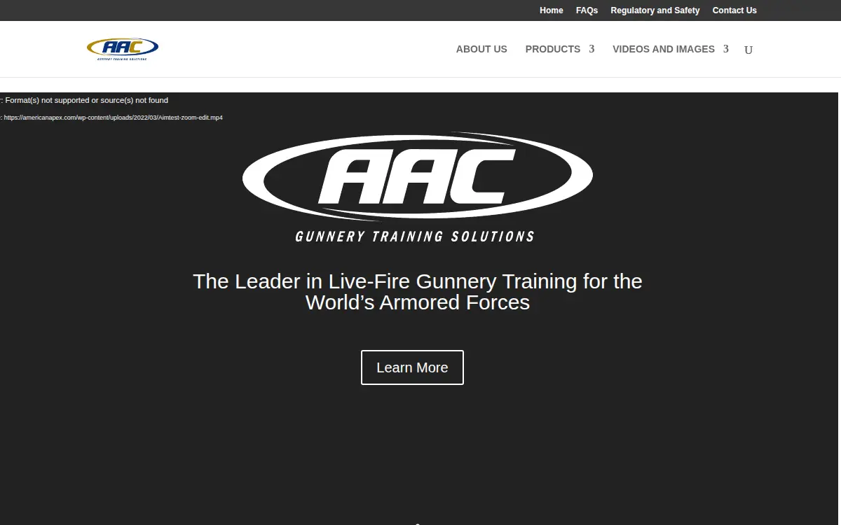 Homepage of American Apex Corporation