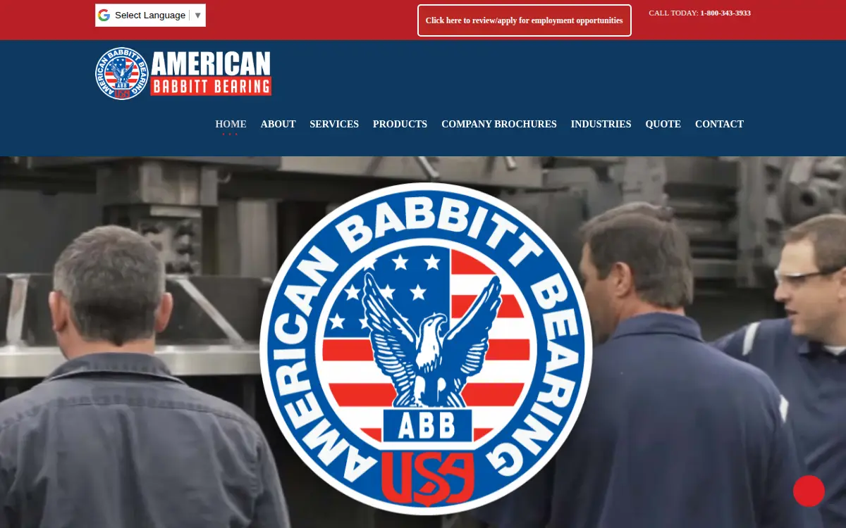 Homepage of American Babbitt Bearing INC