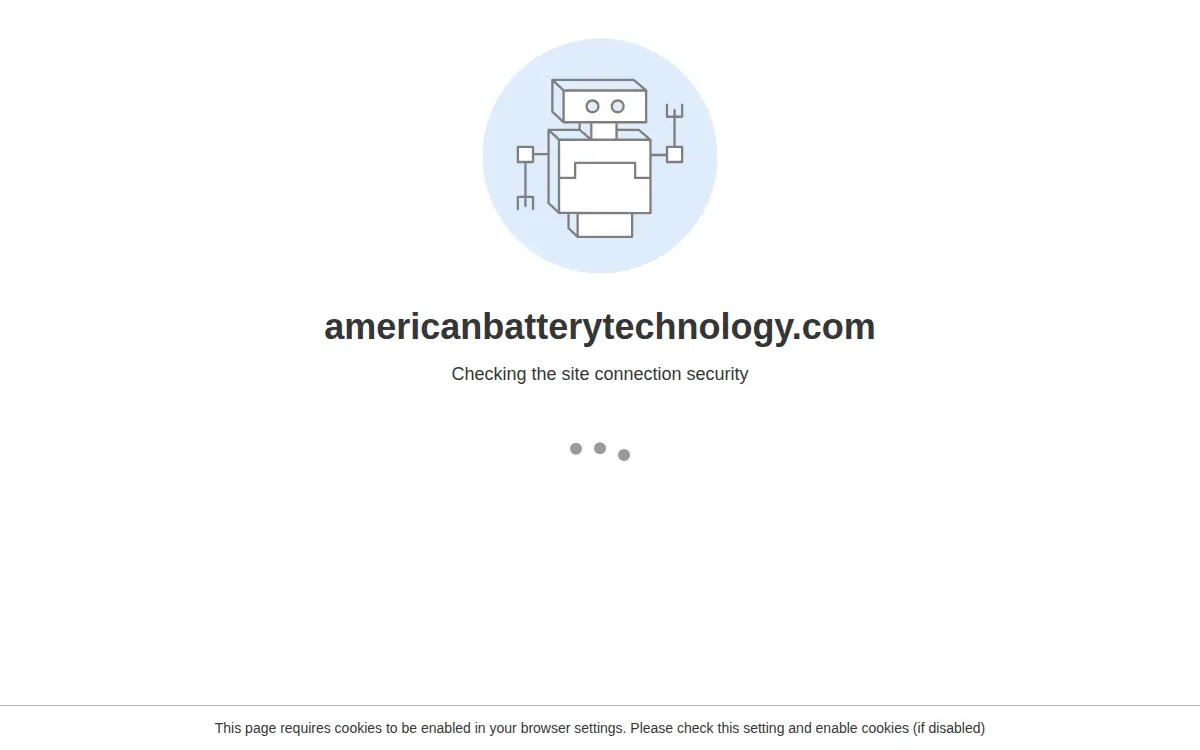 Homepage of American Battery Technology Company