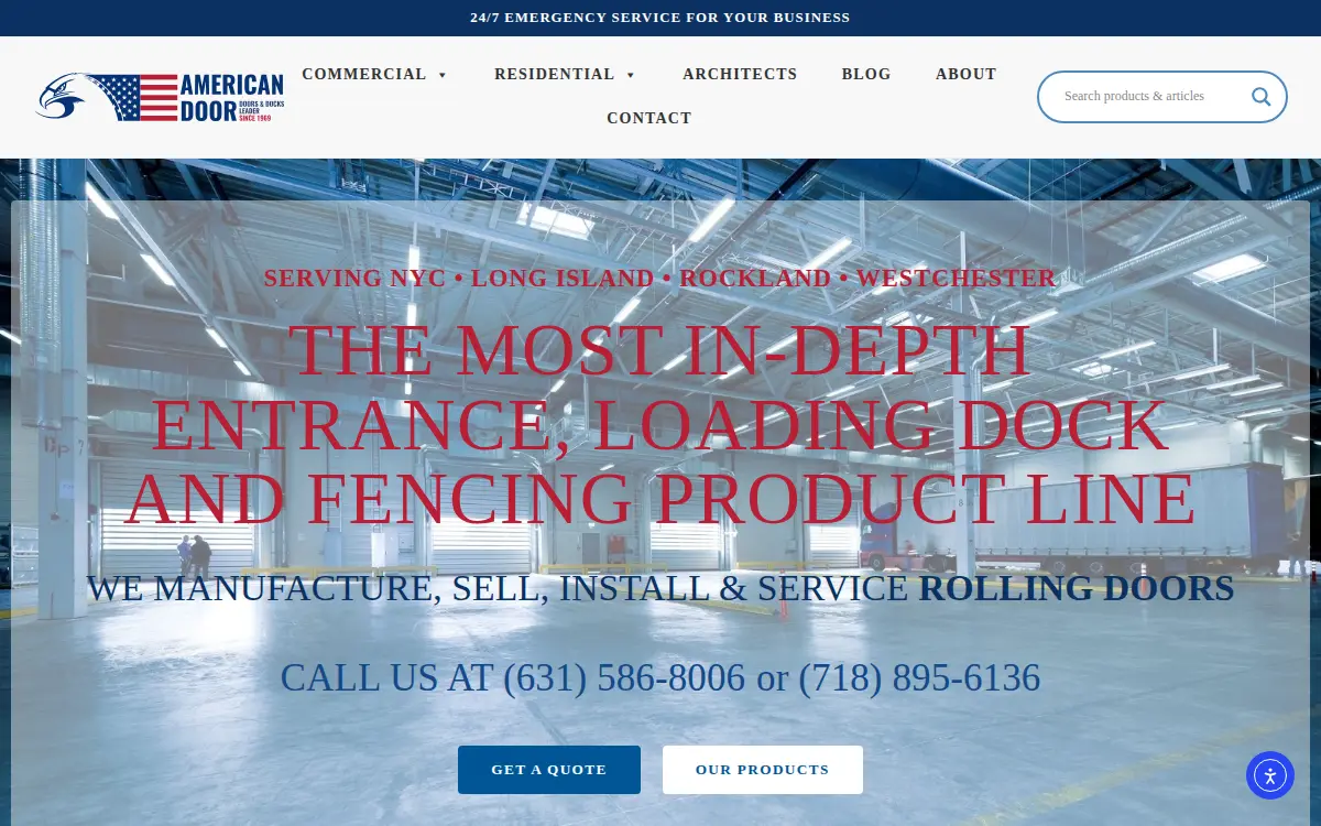Homepage of American Industrial Doors INC