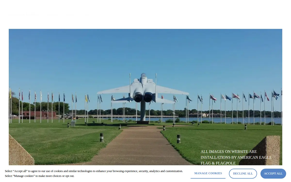 Homepage of American Eagle Flag & Flagpole-west LLC