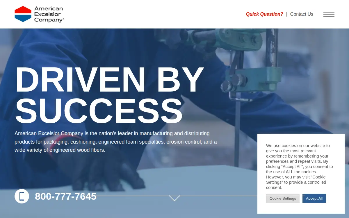 Homepage of American Excelsior CO